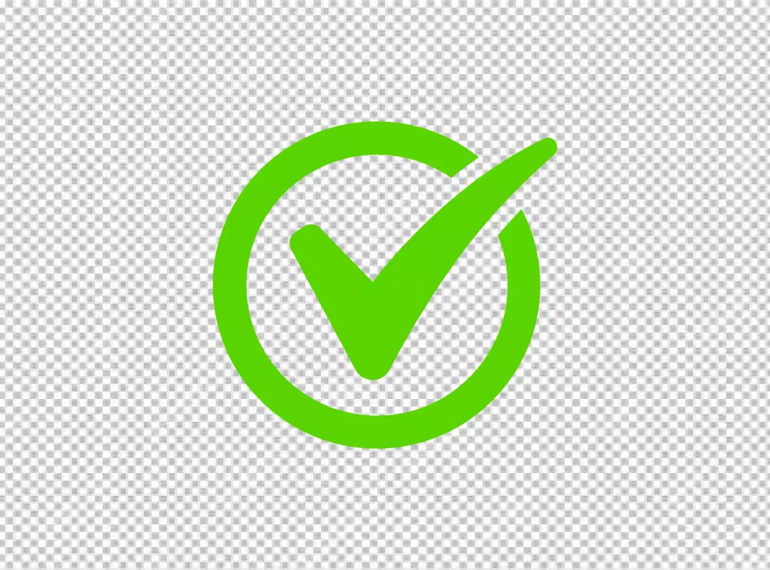 Free Premium PNG Green Check Mark Icon Flat Style