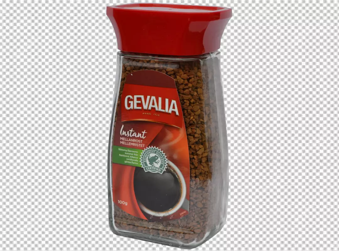 Free Premium PNG A jar of coffee beans sits next to a jar