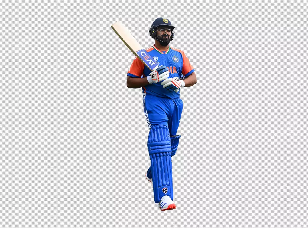 Free Premium PNG Rohit sharma indian Batsman