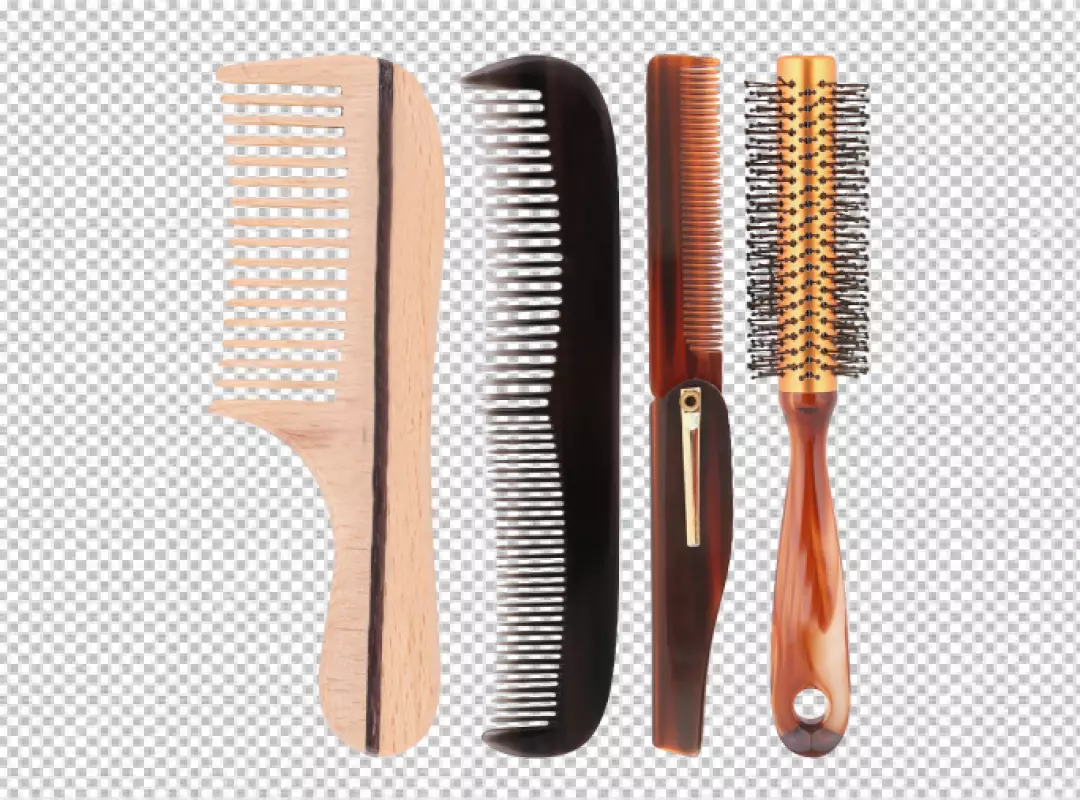 Free Premium PNG PNG Hairbrush or comb on transparent BG