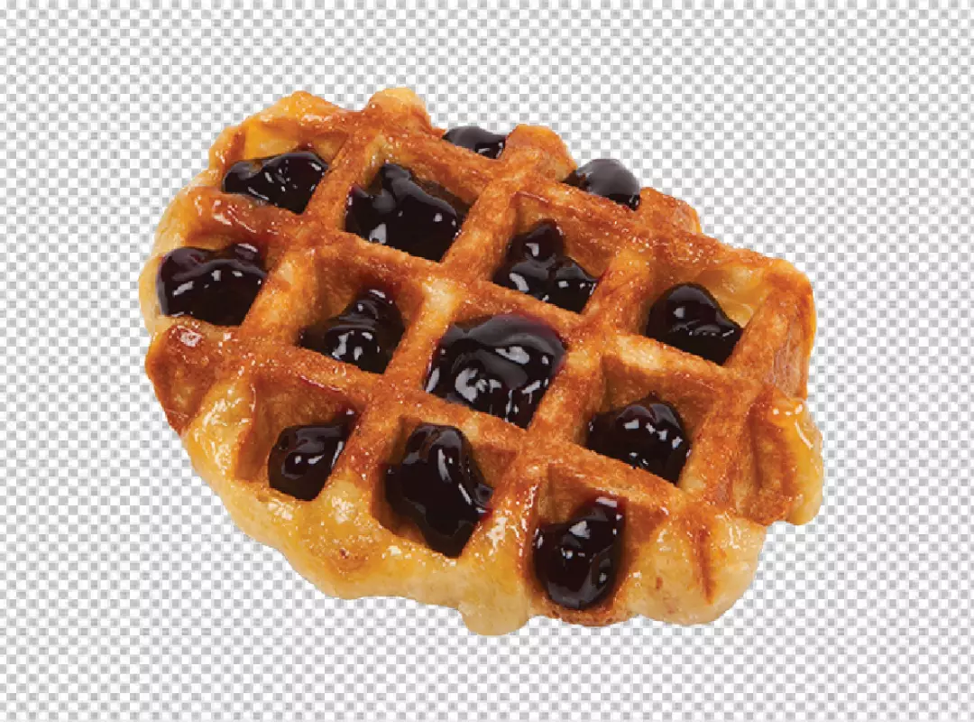 Free Premium PNG Blueberry bliss A belgian Waffle Delight