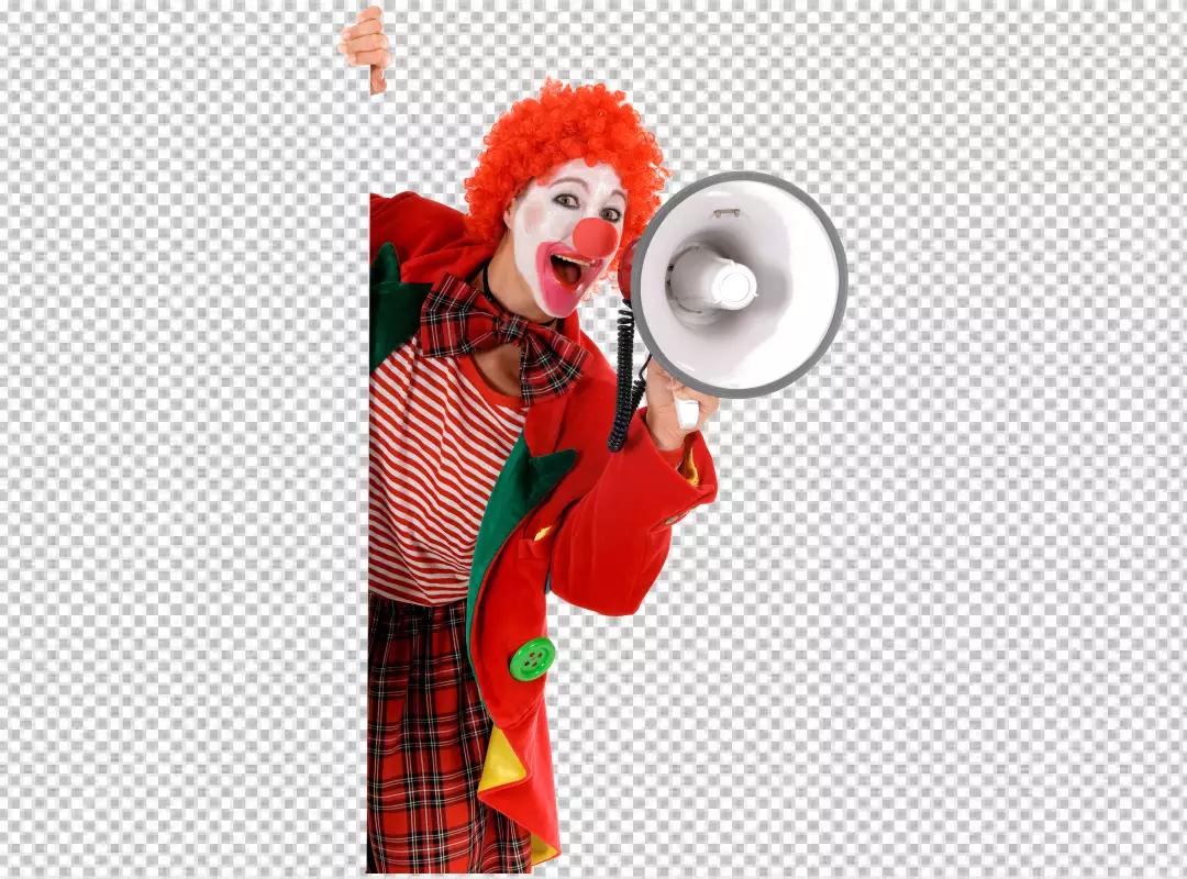 Free Premium PNG Colorful Clown Cartoon Character