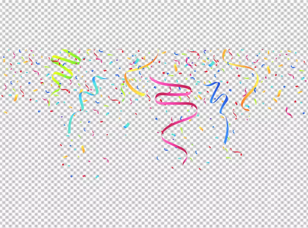 Free Premium PNG Falling Shiny Confetti Isolated on Transparent White Background Holiday Decorative Tinsel Element for Design PNG