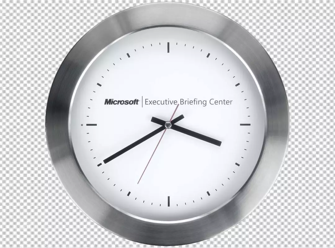 Free Premium PNG A clock with a red frame and numbers on it