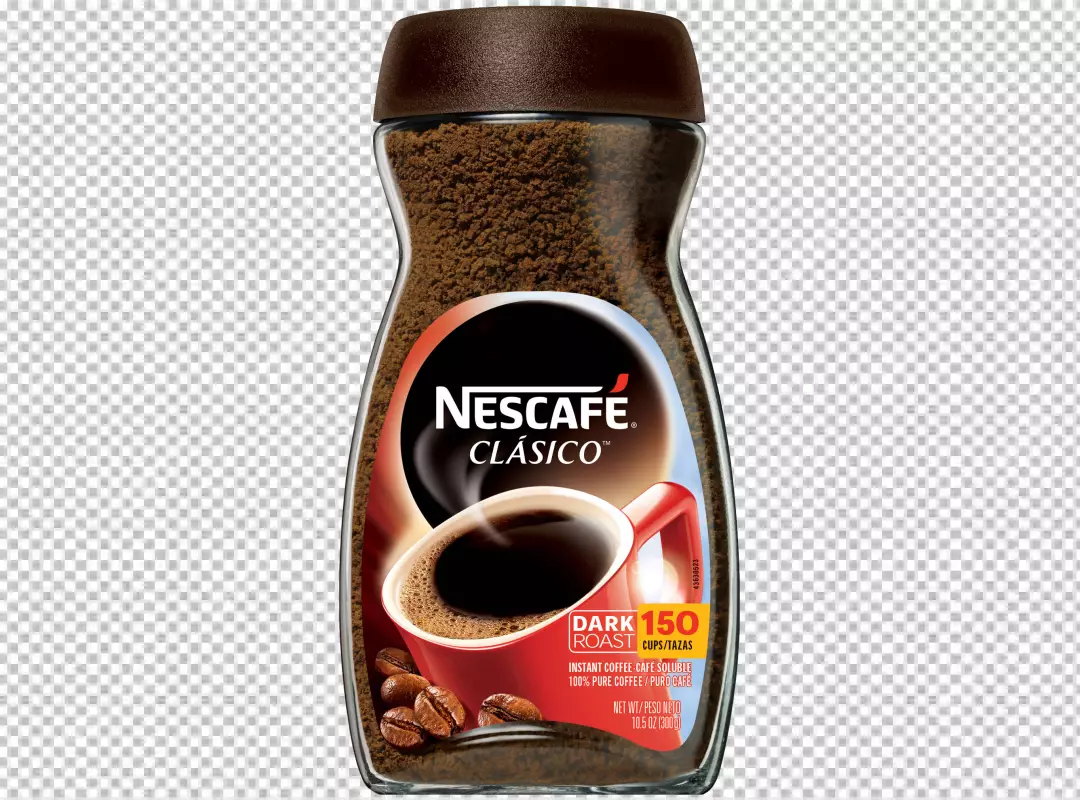 Free Premium PNG PNG A jar of coffee beans sits next to a jar of coffee beans