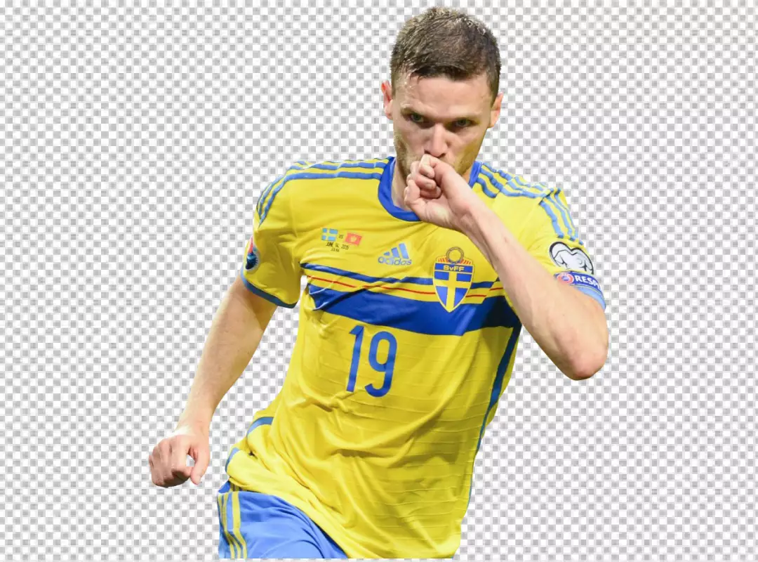 Free Premium PNG Marcus Berg kissing har hand