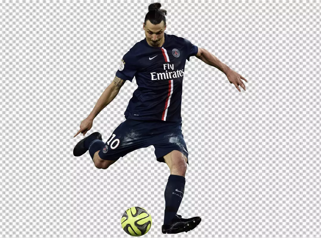 Free Premium PNG Zlatan Ibrahimović who played as a striker