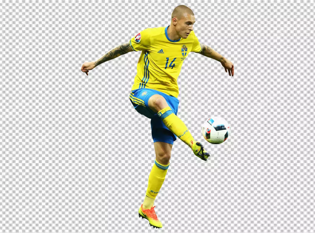 Free Premium PNG Victor Nilsson Lindelöf play with ball