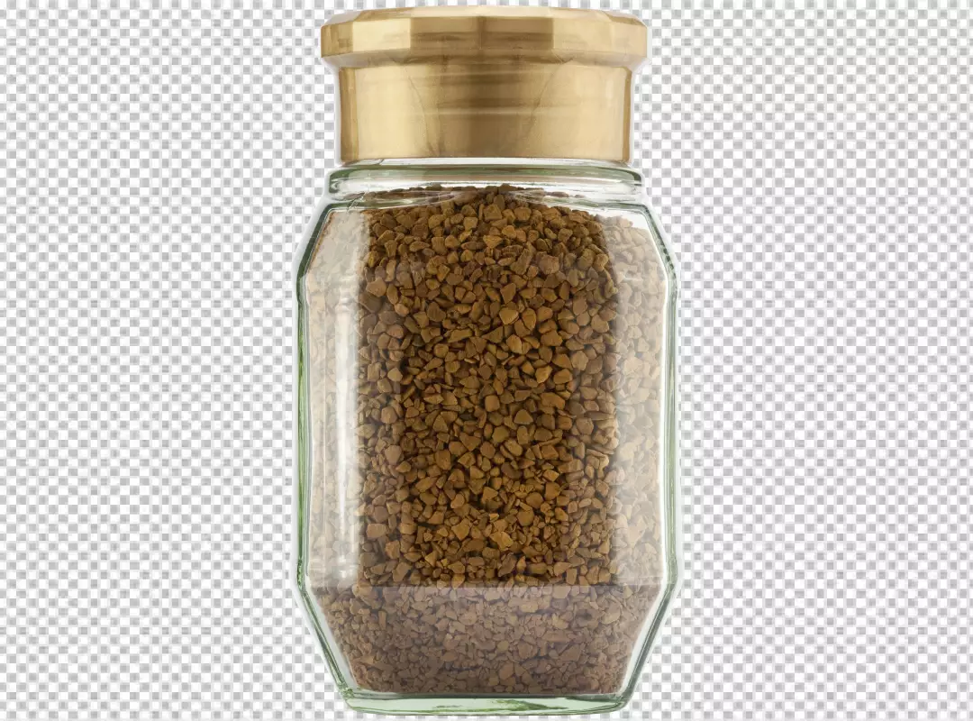 Free Premium PNG A glass jar with coffee beans and a glass 