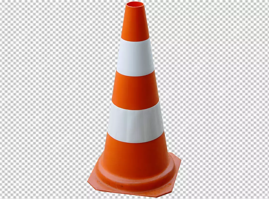 Free Premium PNG Road construction cone standing and lying PNG