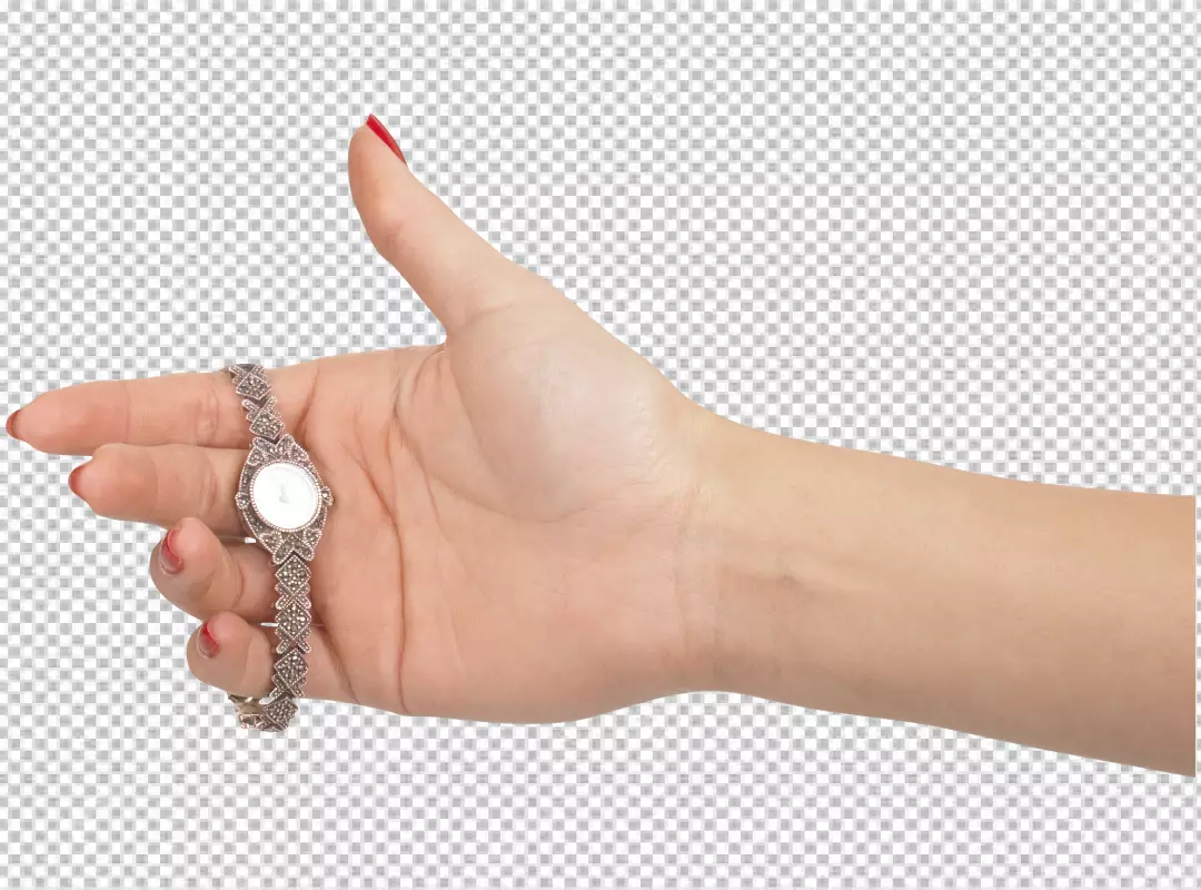 Free Premium PNG Girl hand watch transparent background 