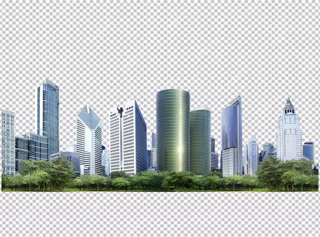 Free Premium PNG Urban landscape with high skyscrapers png