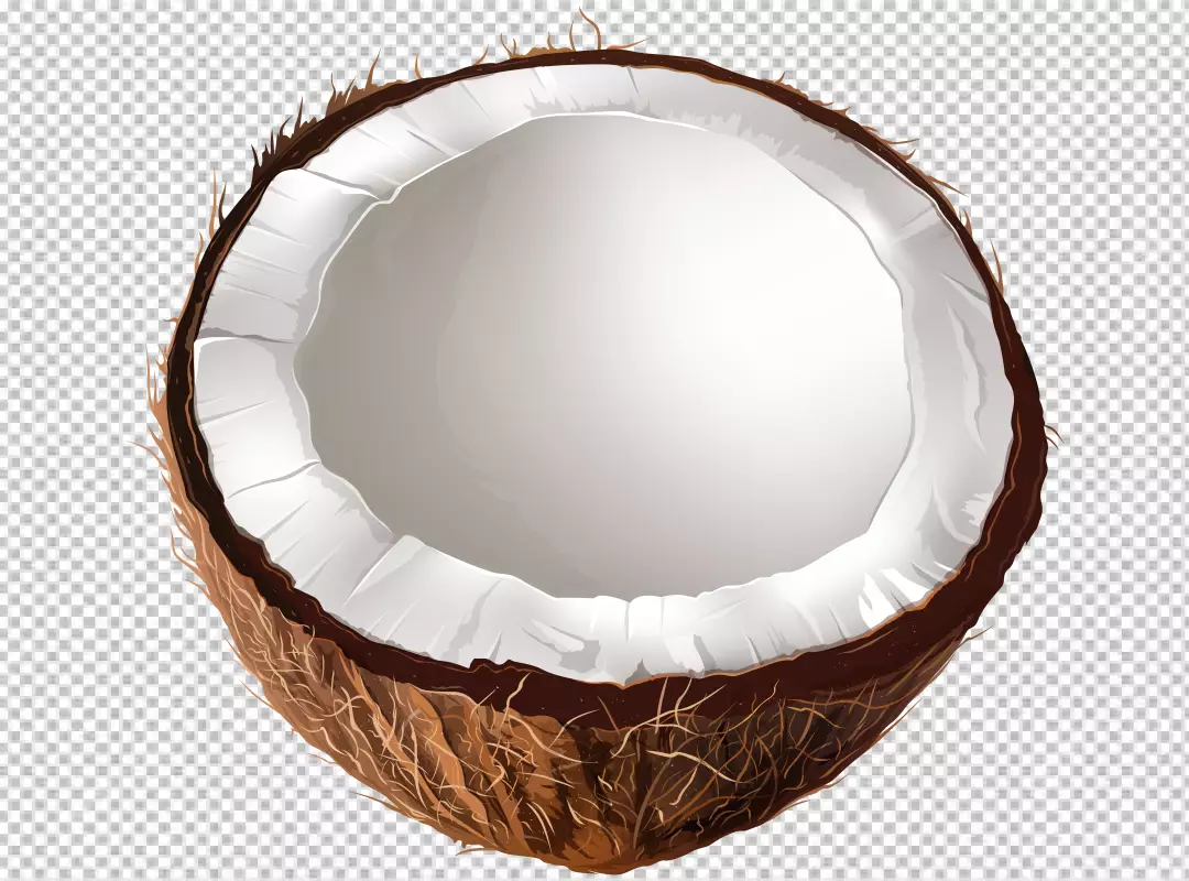 Free Premium PNG PNG Close-up view of coconut concept