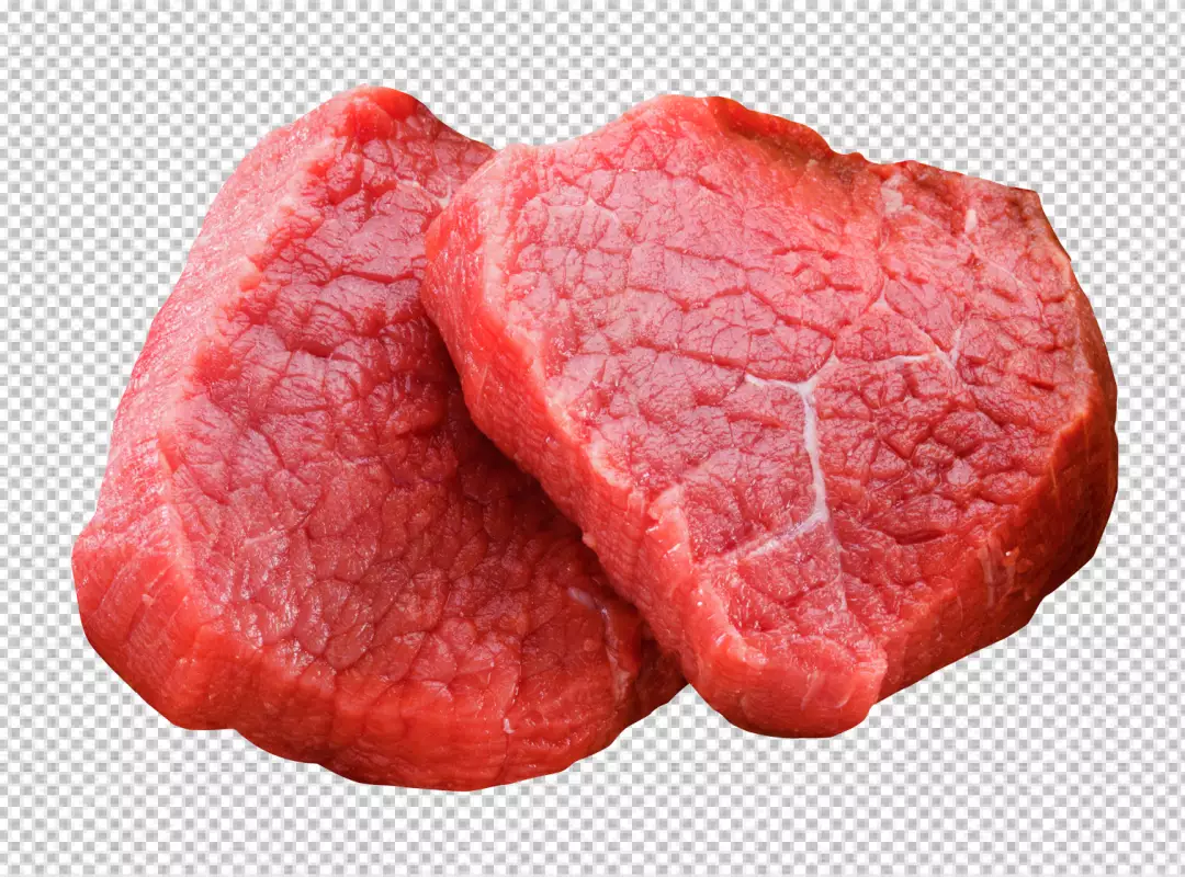 Free Premium PNG two pieces of raw beef steak