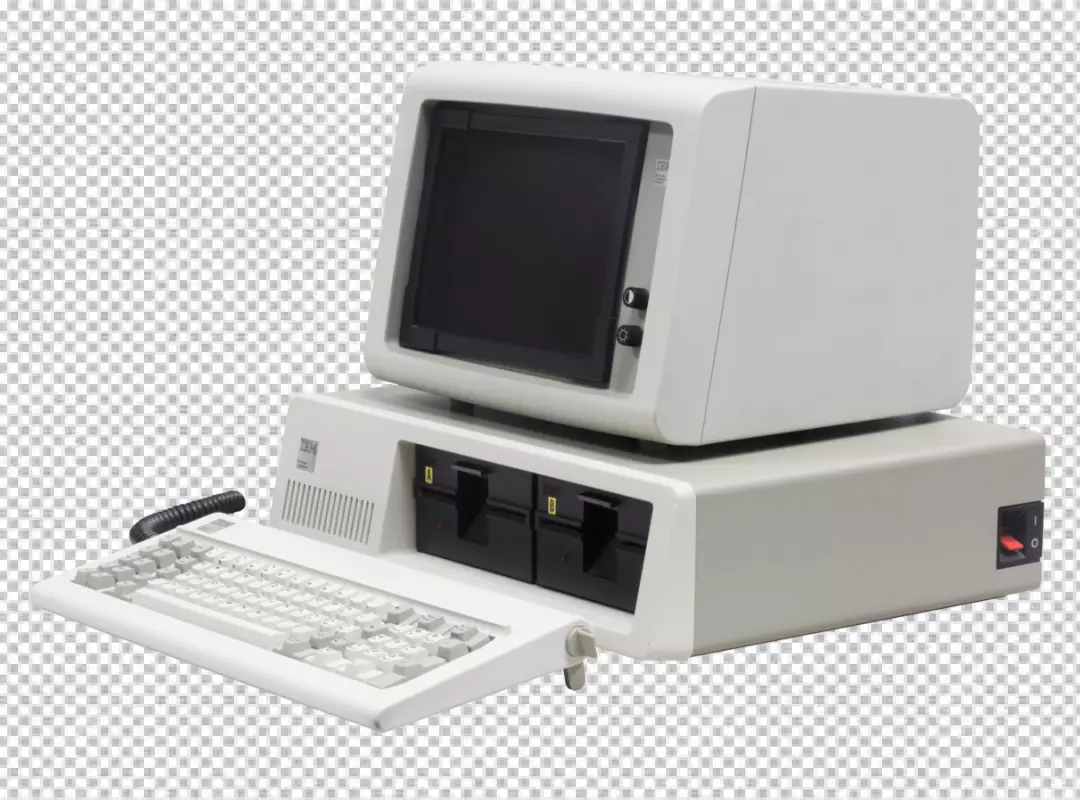 Free Premium PNG PNG View of 3d retro computer with cathode-ray tube