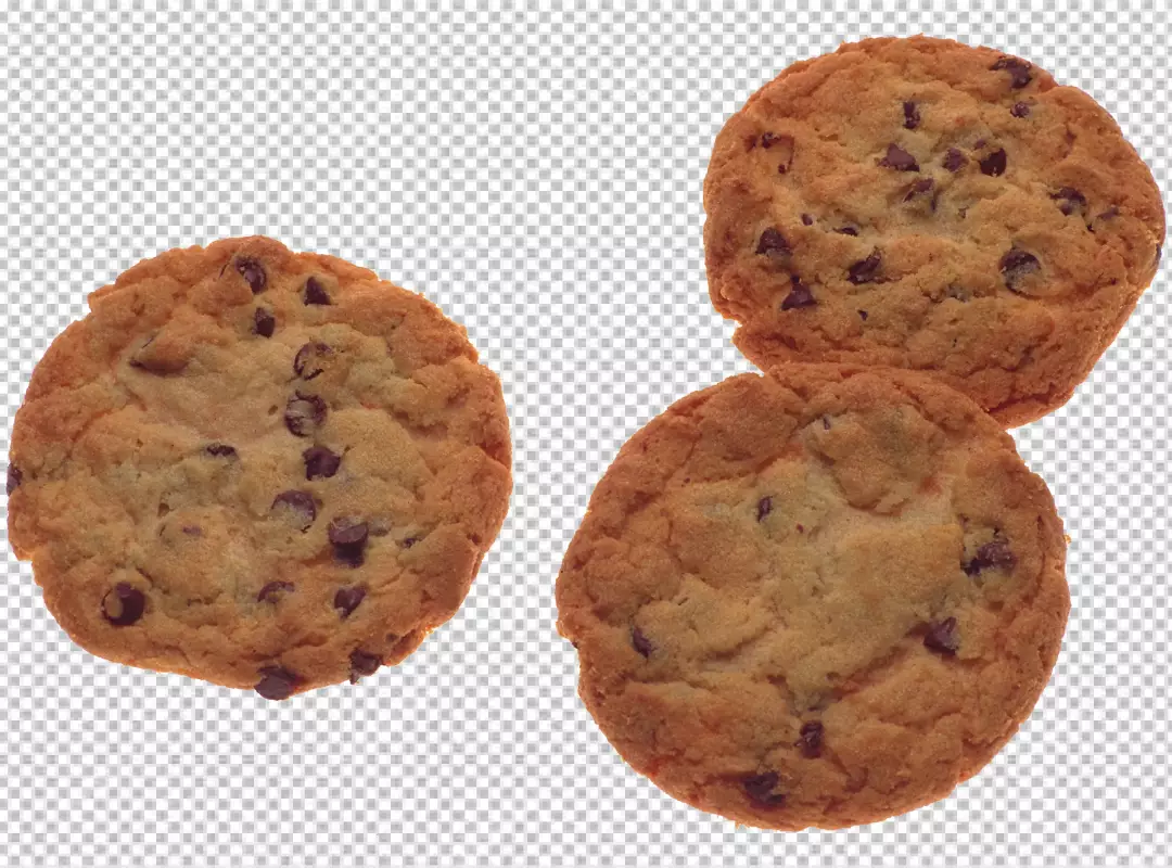 Free Premium PNG Pile of cookies with chocolate chips in front of cloth