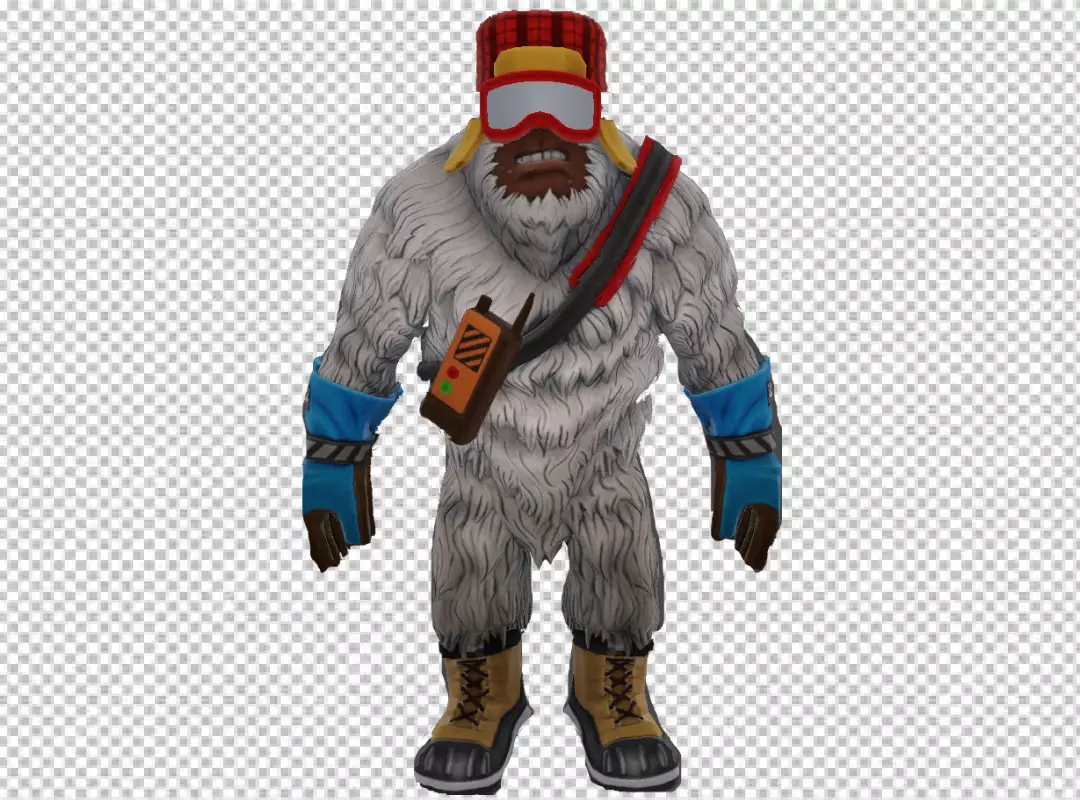 Free Premium PNG Yeti look like police