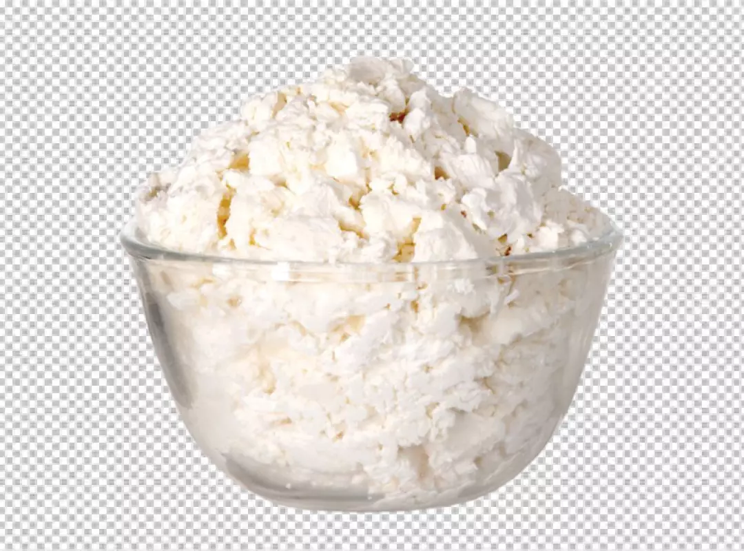 Free Premium PNG Cottage cheese from fresh milk in a bowl. PNG