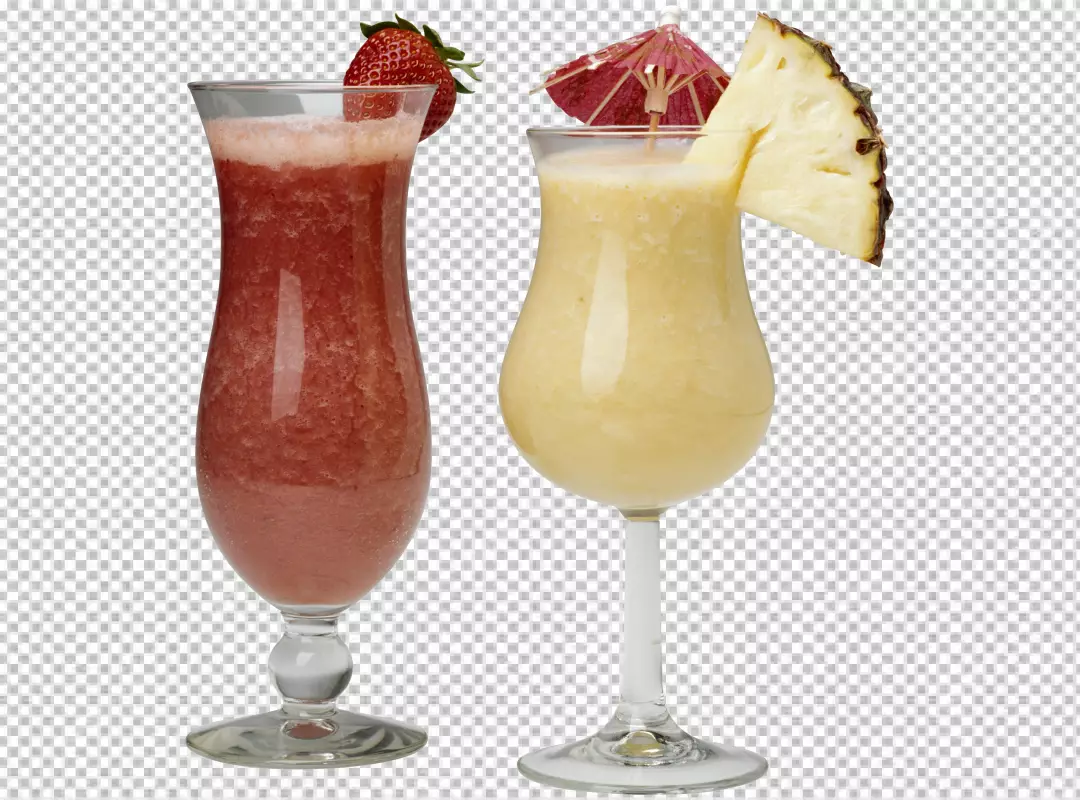 Free Premium PNG A collection of different drinks including one that says different colors