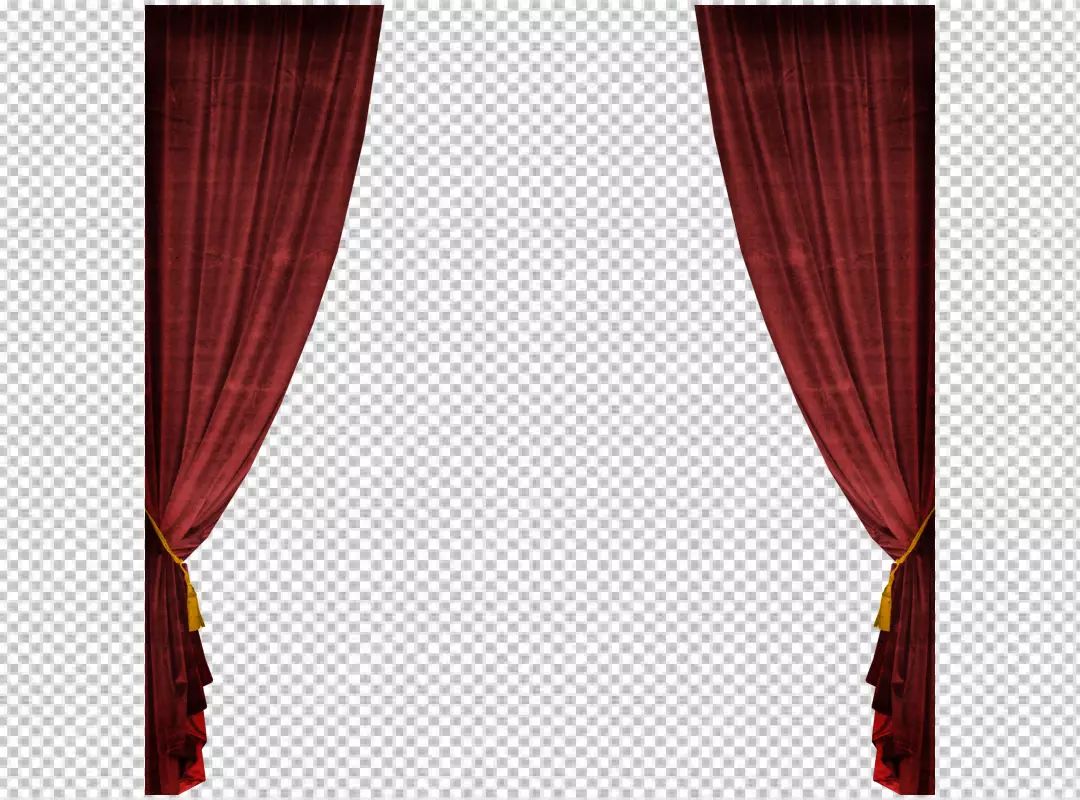 Free Premium PNG Fantastic set of red curtains with different designs PNG