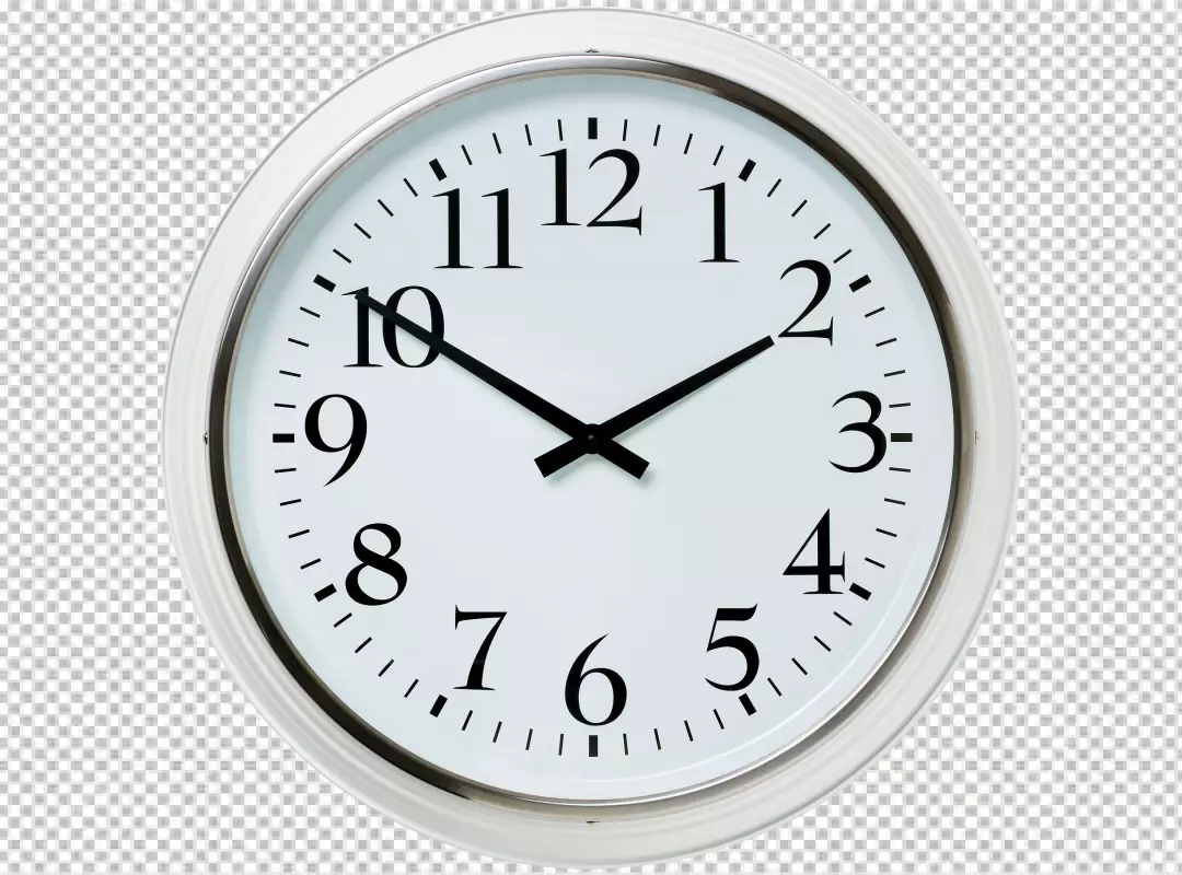 Free Premium PNG Realistic Simple Round Red Wall Office Clock with White Dial Icon Closeup Isolated png