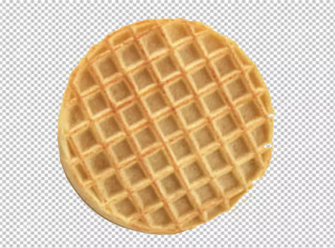 Free Premium PNG Light Golden Waffle Delight