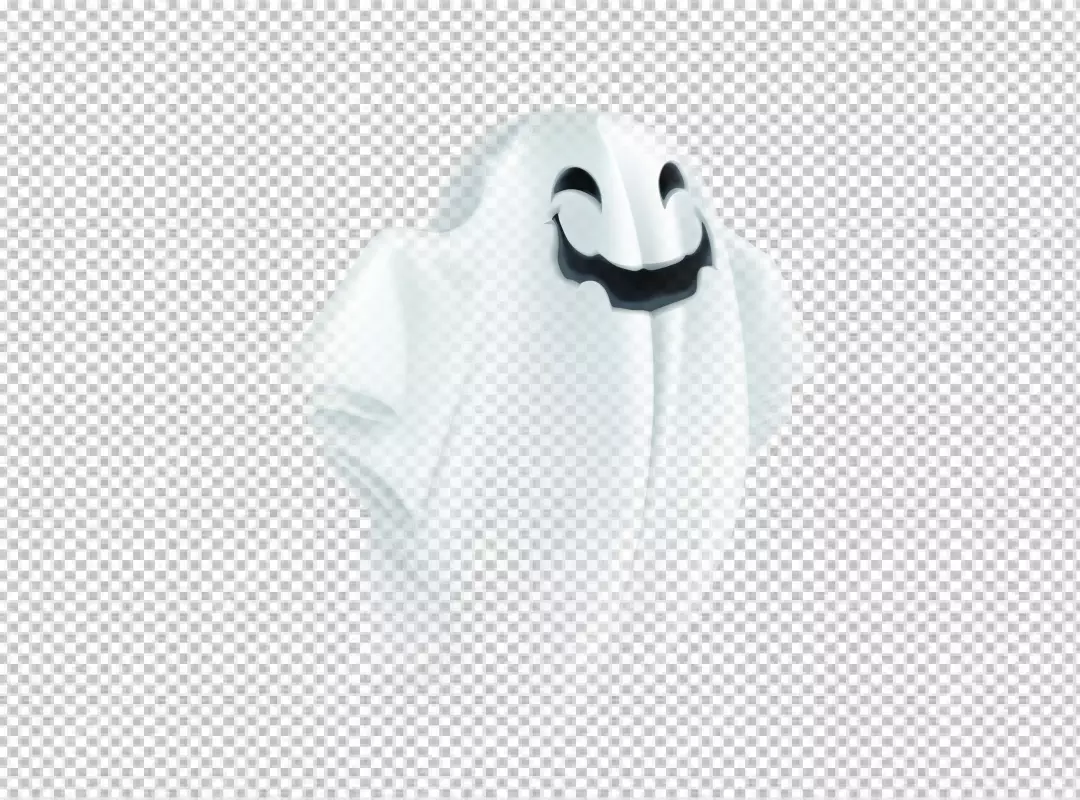 Free Premium PNG 3d Ghost With Scared Face A Halloween Concept