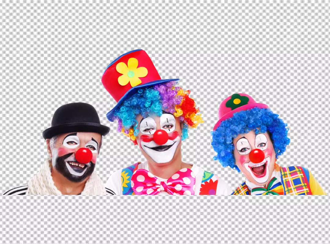 Free Premium PNG Colorful Clown in  Costume