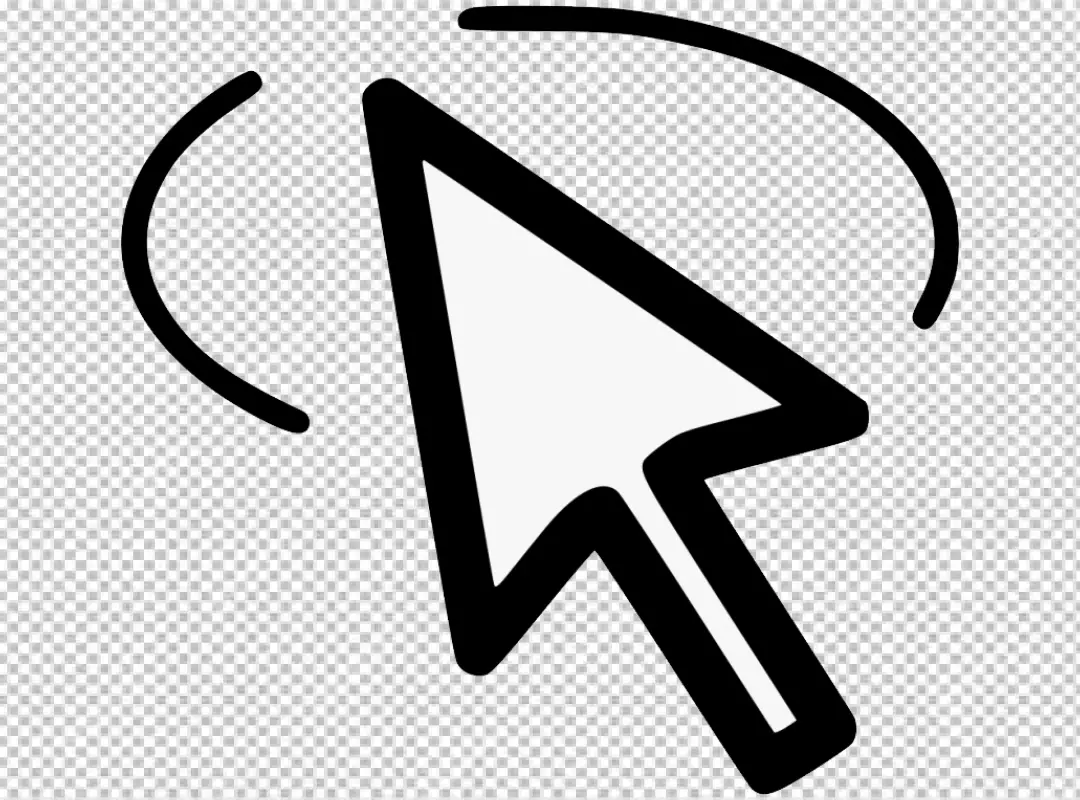 Free Premium PNG Black and white arrow hand and magnifier non pixel mouse cursor  PNG