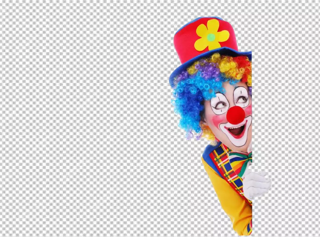 Free Premium PNG Colorful Clown in  Costume PNG