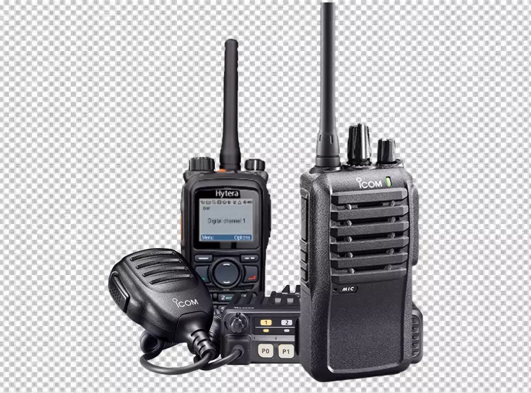 Free Premium PNG Black portable radio ht or walkie talkie