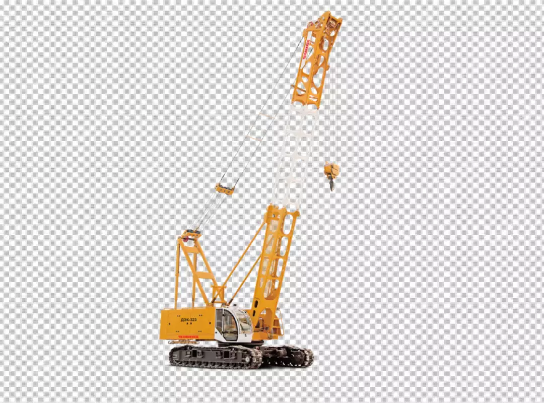 Free Premium PNG crane is shown with a black background PNG