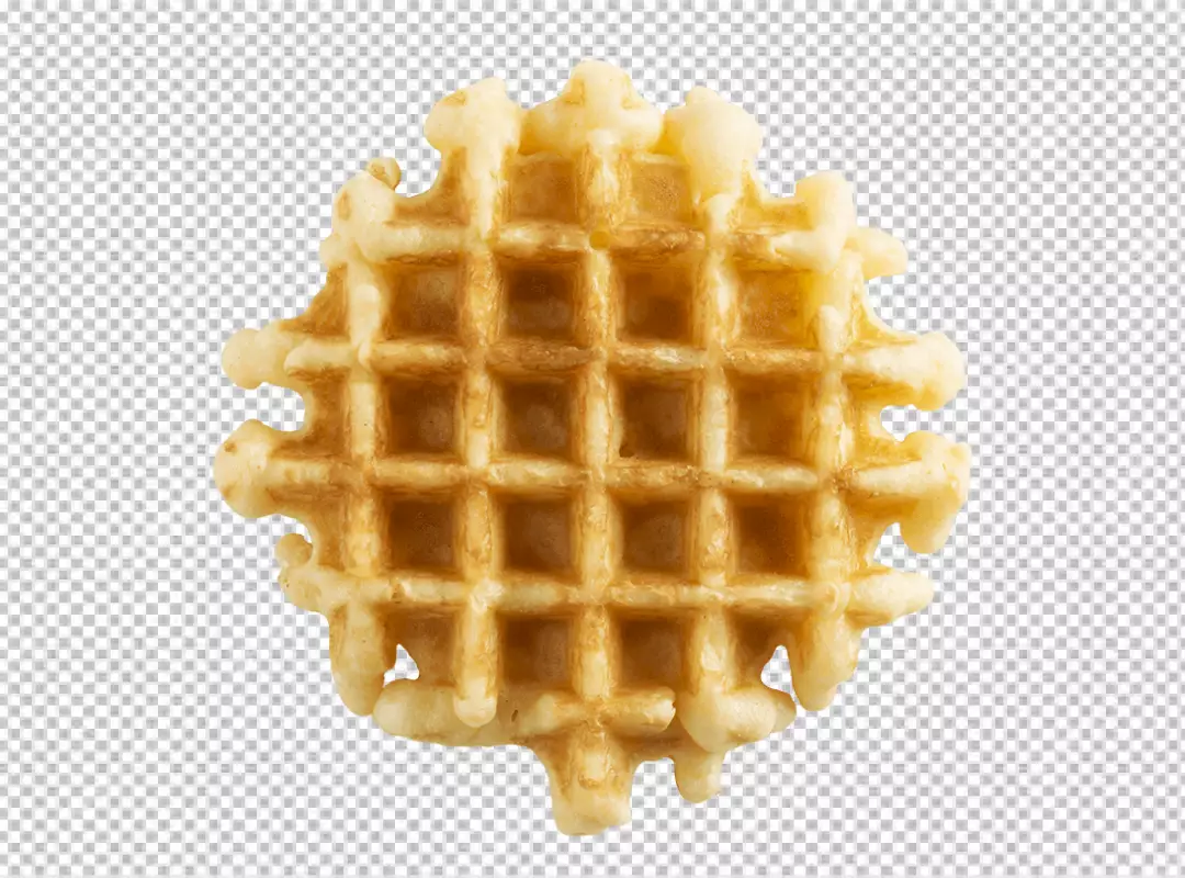 Free Premium PNG Golden Waffle