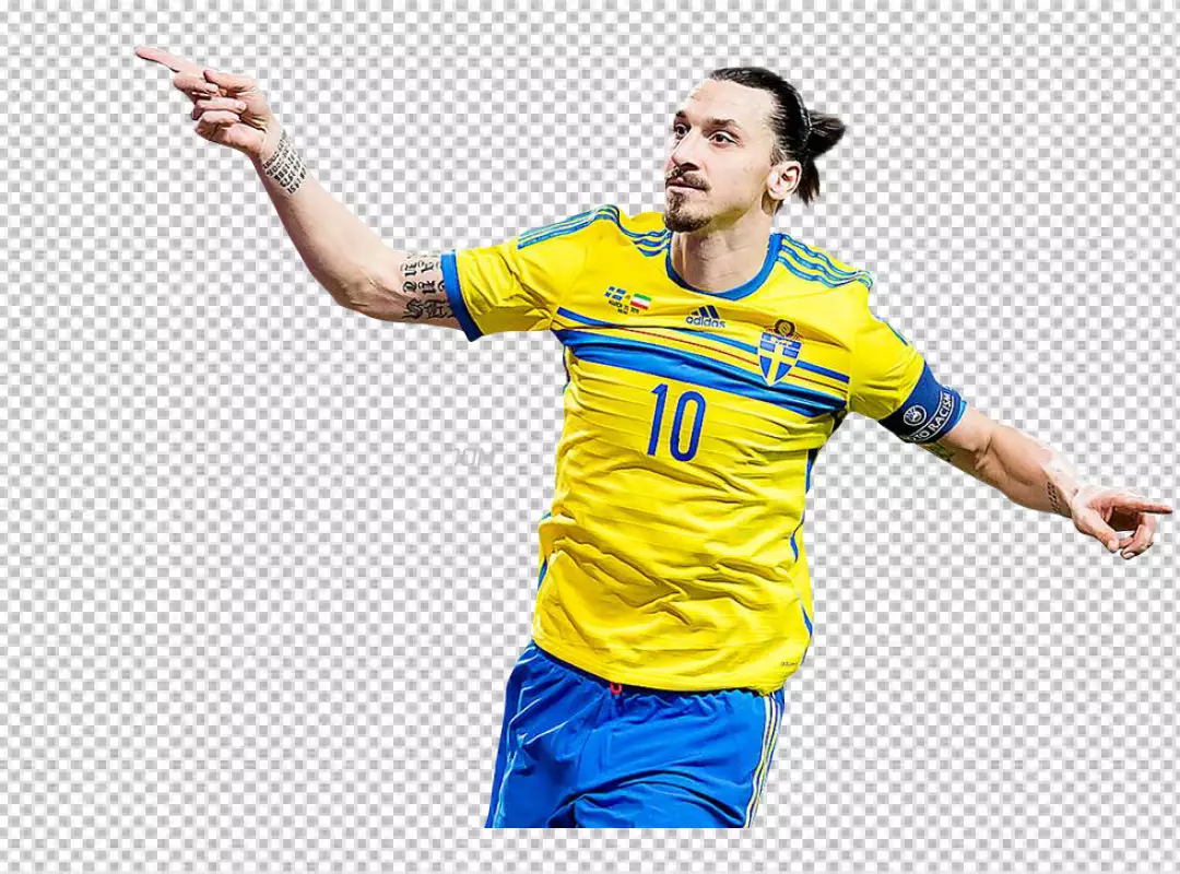 Free Premium PNG Zlatan Ibrahimovic celebrate her wining har opposite team