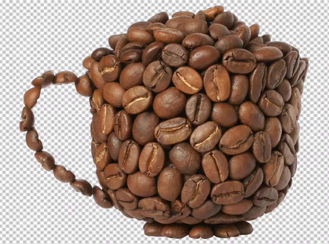 Free Premium PNG Coffee bean cap shape transparent background 