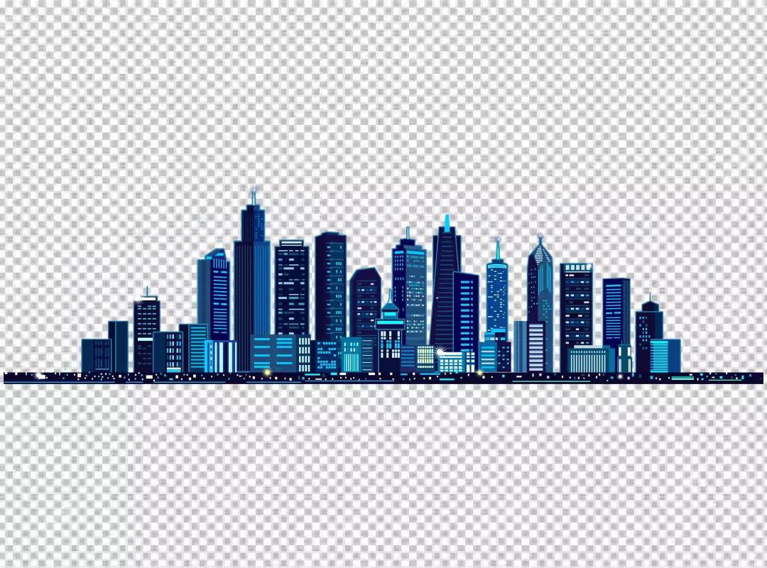 Free Premium PNG Set of building on PNG BG