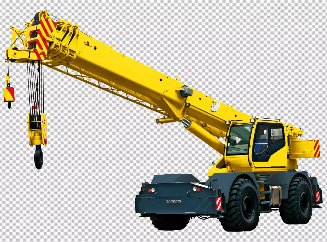 Free Premium PNG truck crane isolated on transparent background