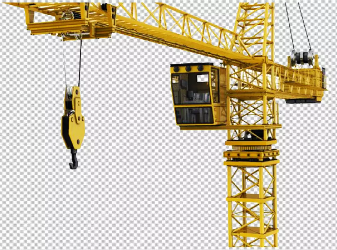 Free Premium PNG A large crane that has the word quot excavator quot onPNG