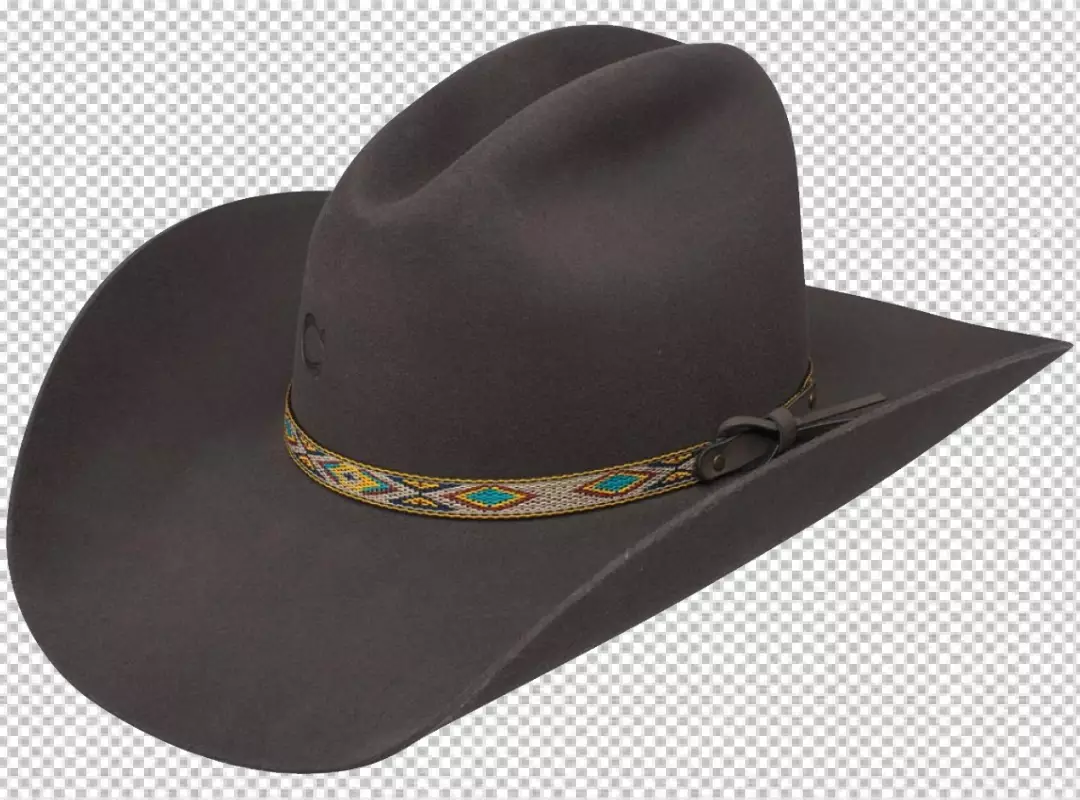 Free Premium PNG Classic Brown Cowboy Hat with a Western