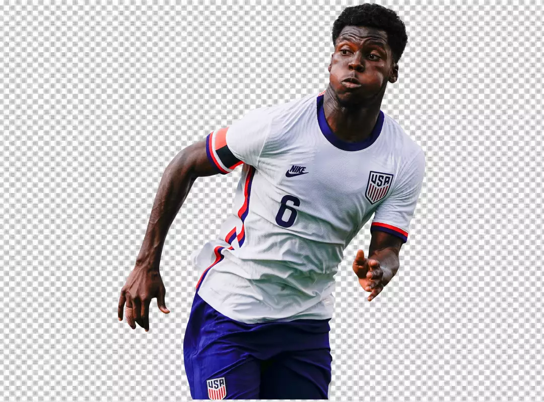 Free Premium PNG Yunus Musah U.S. Soccer Official football Player