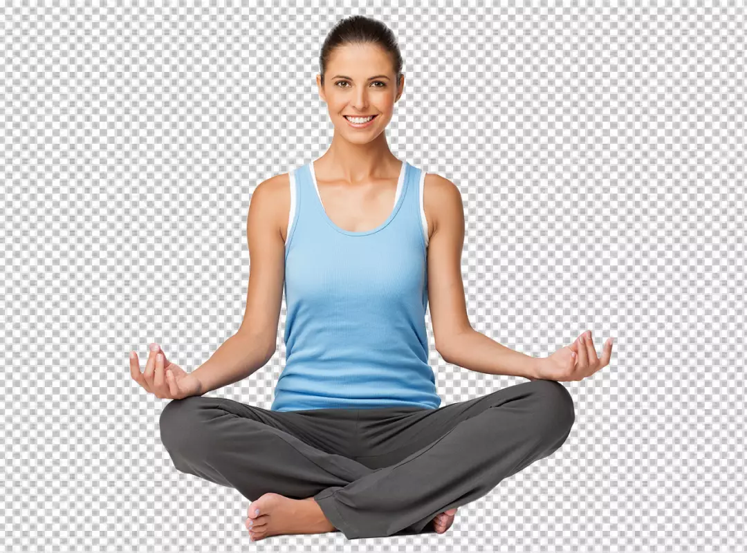 Free Premium PNG Stunningly portrays the woman’s deep concentration and dynamic force