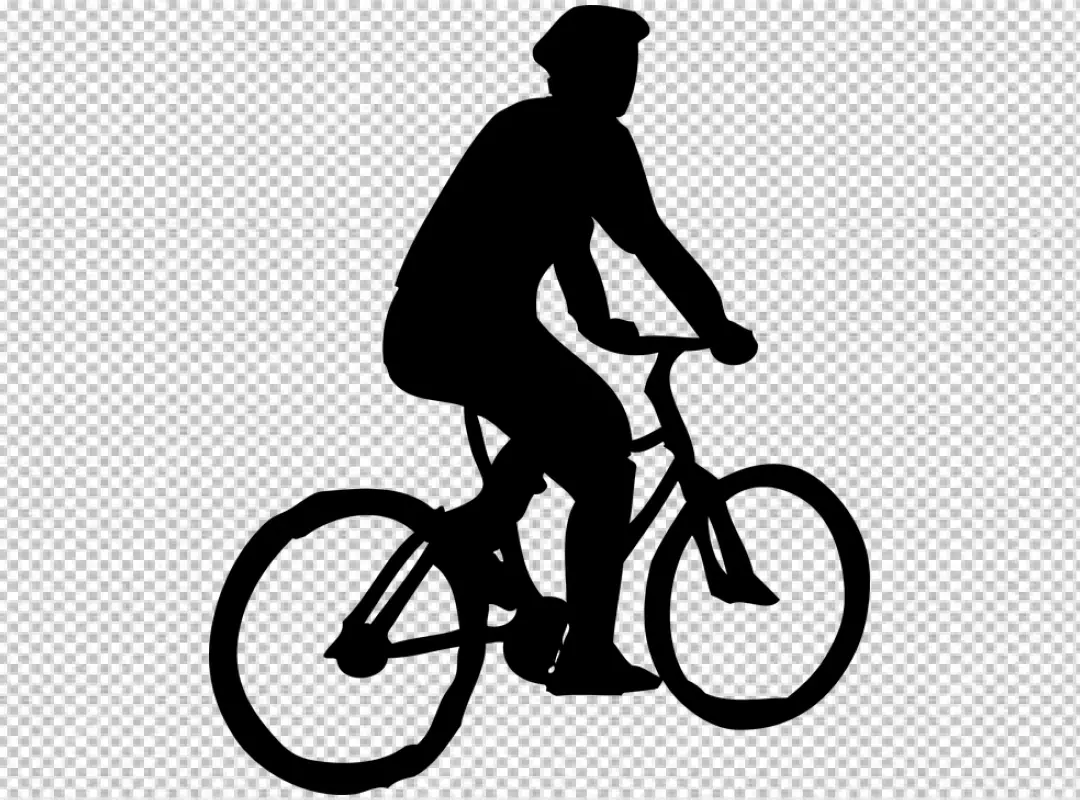 Free Premium PNG Sports man riding bike in summer forest