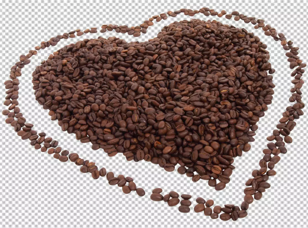 Free Premium PNG PNG A bunch of coffee beans are on a checkered