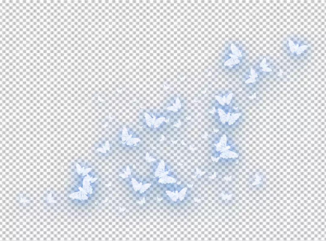 Free Premium PNG Butterfly Big swarm in a line