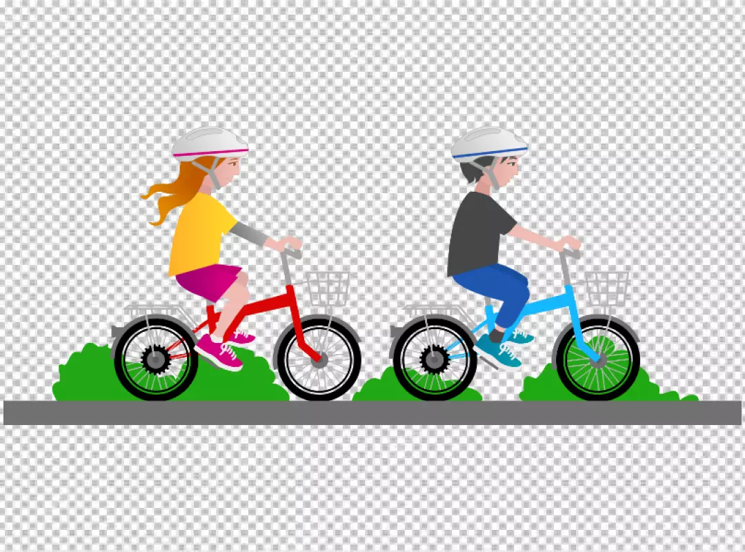 Free Premium PNG Cycling cartoon  PNG bg