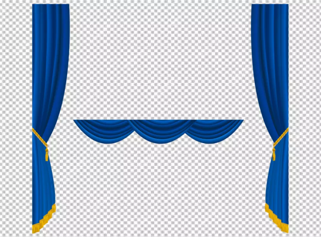 Free Premium PNG Elegant colorful draped curtain design