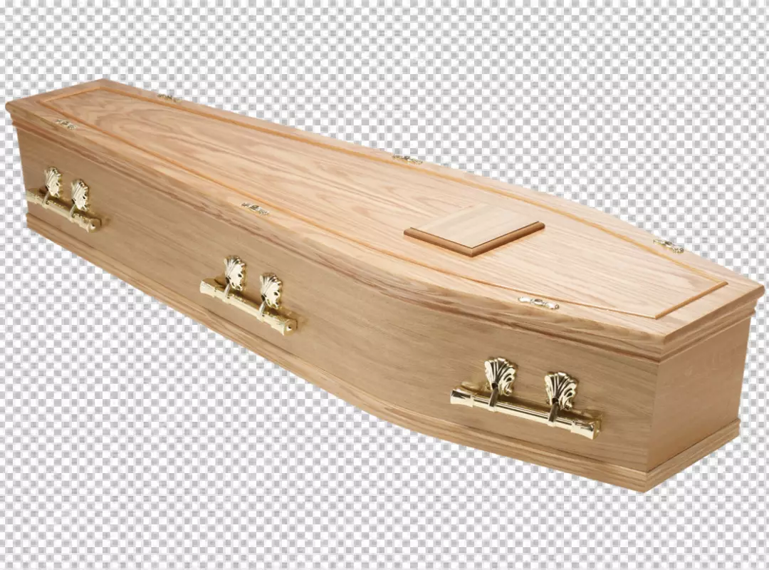 Free Premium PNG coffin laying in isometric view  transparent background 