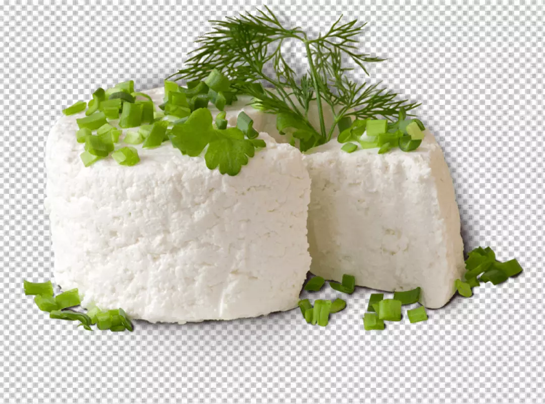 Free Premium PNG Cottage cheese front view full length isolate on transparency PNG