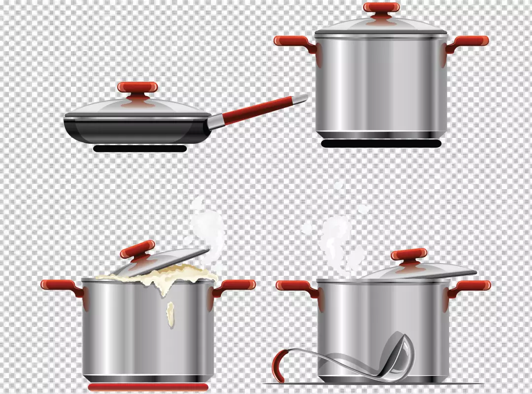 Free Premium PNG cooking pot with a glass lid isolated on png transparent background