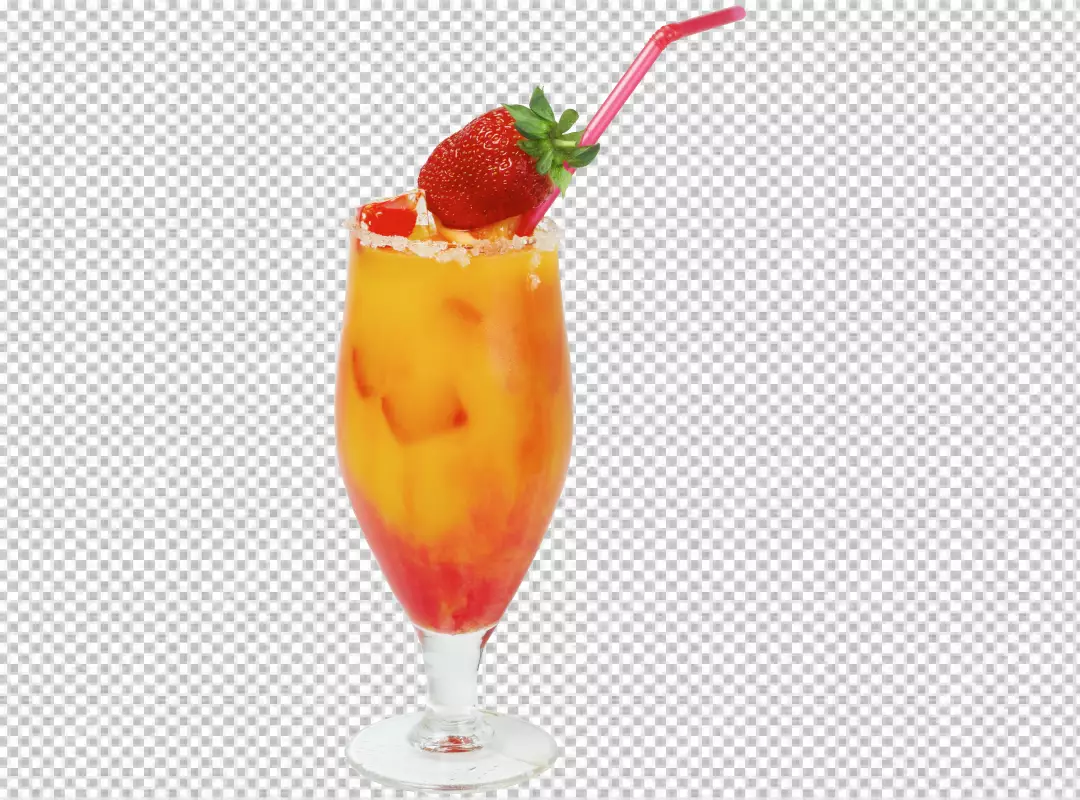 Free Premium PNG PNG Exotic cocktail with orange and cherry